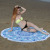 Wholesale 150cm Round Beach Towel Blue Pattern Printing 