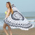 150cm Round Beach Towel Microfiber Blanket Oversize Shawl Yoga Mat with Fringe Tassel