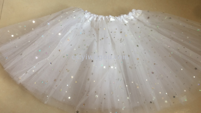 European and American foreign trade girl's half gauze star stage dress to support small orders.
