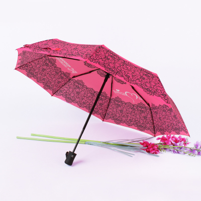  self-opening & closing sunshine umbrella gift umbrella lace printing high-end automatic umbrella for  folding umbrella
