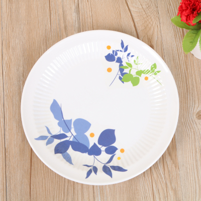 Toxic plate household melamine tableware square screw plate 10\\\"