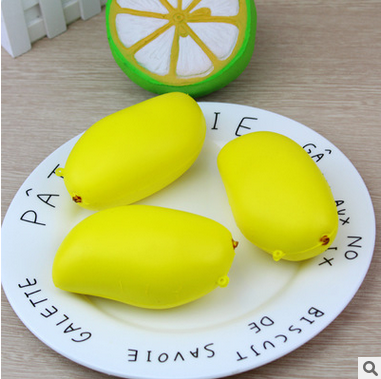 High simulation PU slow rebound mango squishy fruit props yellow mango big lemon