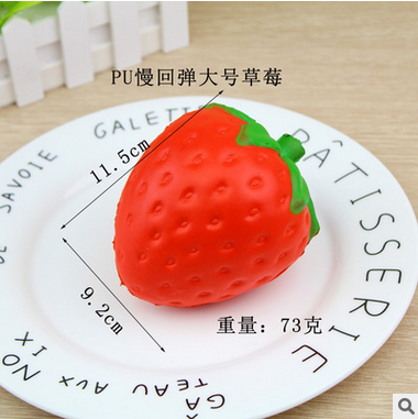 Factory direct sales PU simulation slow rebound large strawberry Squishy strawberry