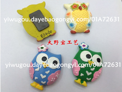 Chubby - eyed and express it in owl souvenirs, foreign trade export, the original refrigerator stickers.