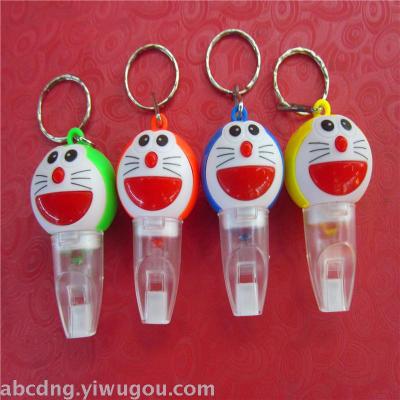 Light whistle led jingle cat whistle keychain lights factory direct