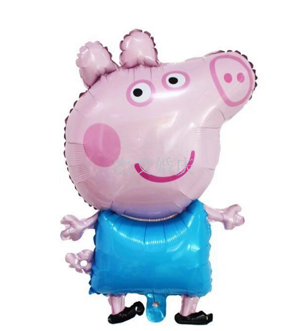 异形小猪配奇铝箔气球动物铝膜气球卡通铝膜气广告气球