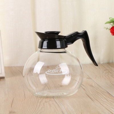 High-grade coffee pot glass cold kettle transparent glass heat-resistant coffee pot 1600ml