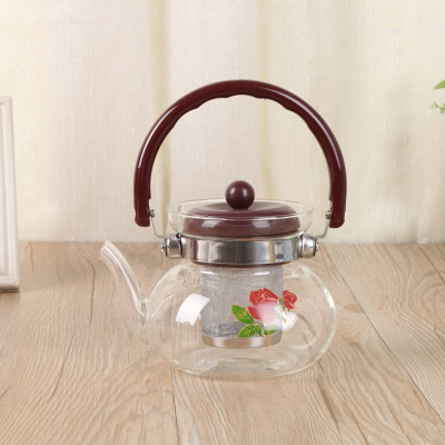 Glass kettle kettle kettle with stainless steel filter kettle kettle straight kettle