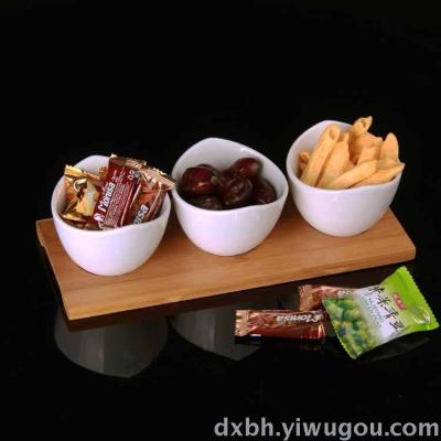 IKEA Creative ceramic seasoning dish snack plate salad bowl hot pot spices accessories dried fruit bowl
