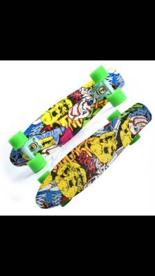 Small fish board skateboard banana plate adult four-wheel scooter big wheel road scooter double-sided.