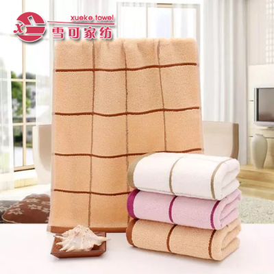 Towel cotton 32 - strand plaid fashion absorbent infiltration advertising towel