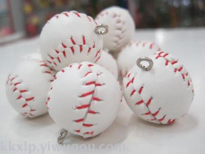2CM Baseball Keychain Pendant Wholesale Mini Basebalories Baseball Key Ring Simulation Baseball Jewelry