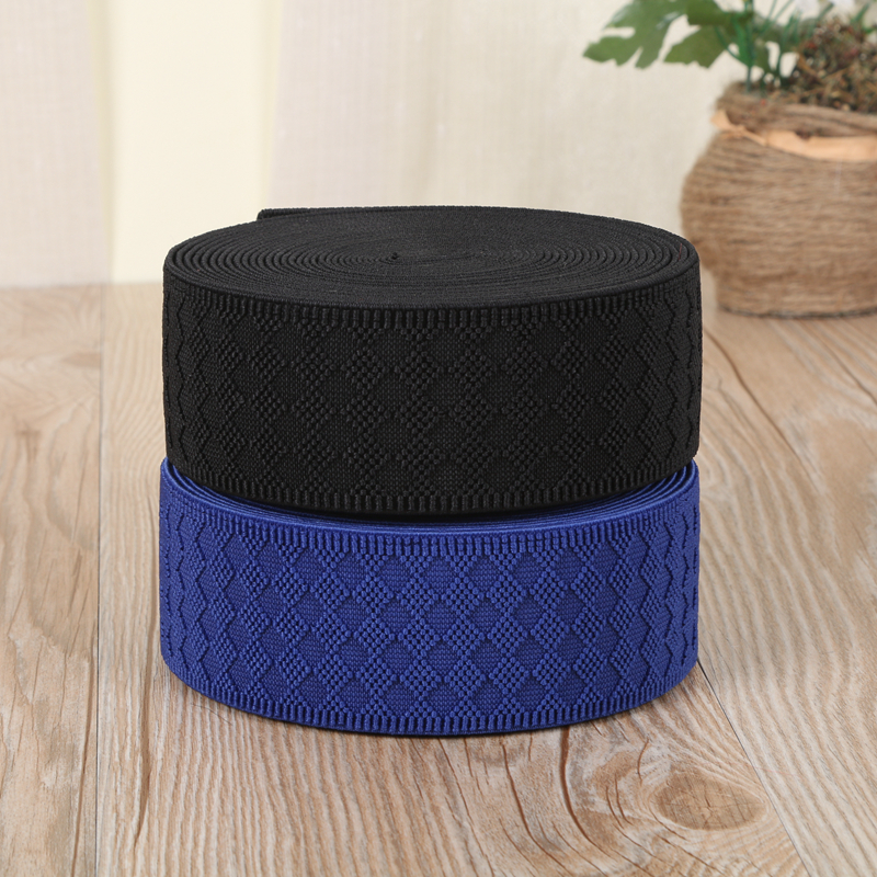 厂家直销 凹凸菱形纹彩色松紧带 辅料配饰