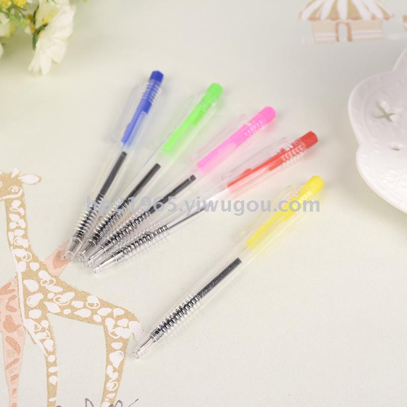 笔记本配套 笔塑料圆珠笔 文具套装配套圆珠笔 旁跳笔