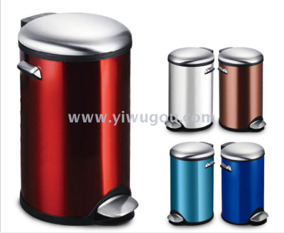 Pedal trash cans slow down stainless steel trash cans household