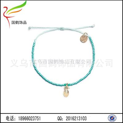 Import bead braided bracelet handmade Thai wax line jewelry