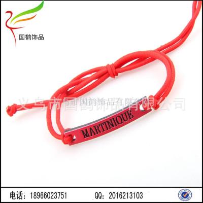 Fashion bracelet elastic line English plastic card braided bracelet