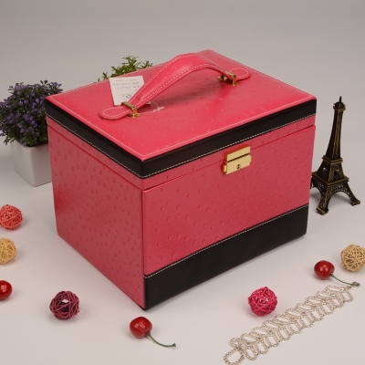 Guanyu jewelry box PU Princess European style small jewelry storage box with a lock wedding gift birthday gifts