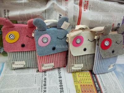 Cute rabbit cloth mobile phone Messenger bag can be put small keys and other small items