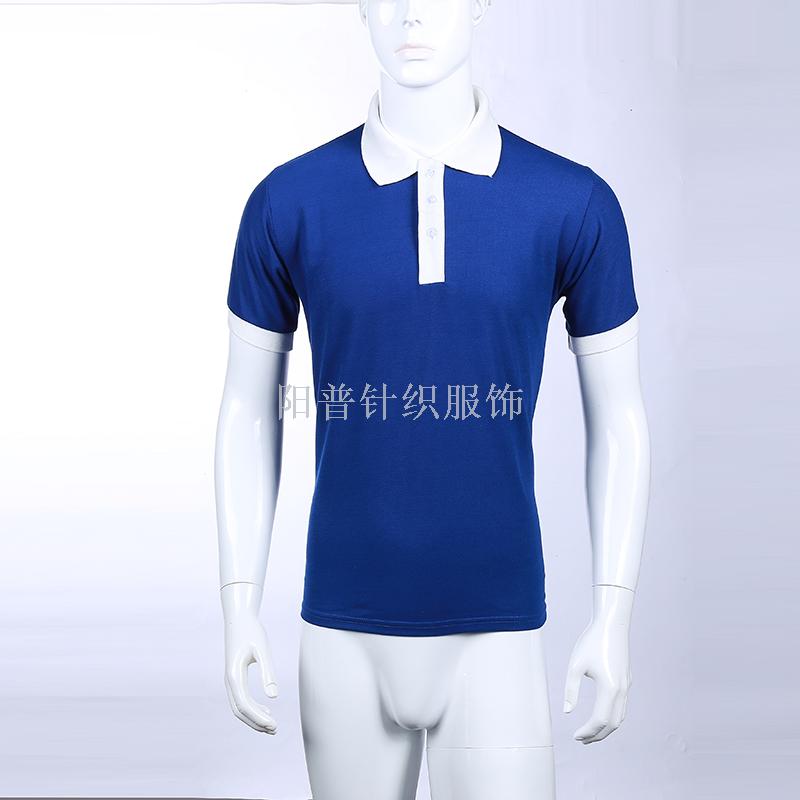厂家直销外贸配色领翻领广告衫T恤Polo现货印图印字