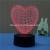 3D LED Table Lamps Desk Lamp Light Dining Room Bedroom Night Stand Living Glass Small love Next hearts End 25