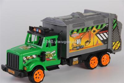 Children 's toys wholesale inertial engineering vehicles sanitation car F07876 toy car