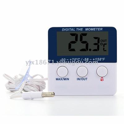 Household indoor and outdoor electronic thermometer high and low temperature alarm refrigerator thermometer