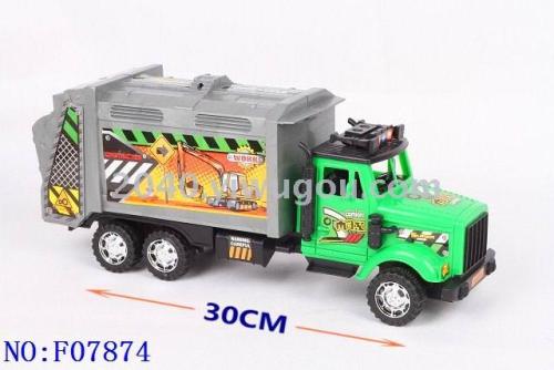 Children‘s Toy Wholesale Inertia Engineering Vehicle Sanitation Vehicle F07874 Toy Car