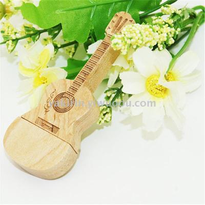 Wooden guitar u plate bamboo creative gift gift personality wood violin wiper