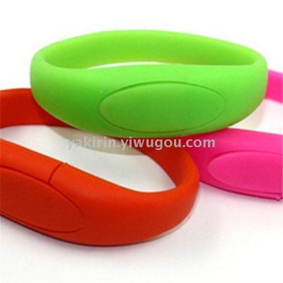 Silicone Wrist U disk fashion sports bracelet u plate gift custom logo
