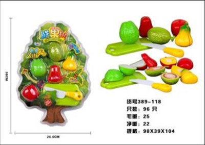 Children's educational toys wholesale all know the fruit cut fruit fresh fruit tree