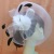 European and American Exaggerated Mesh Feather Headdress Flower Hair Accessories White Bridal Stage Barrettes Veil Billycock Hair