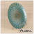 Italian glass peacock feather plate fruit platter multicolored