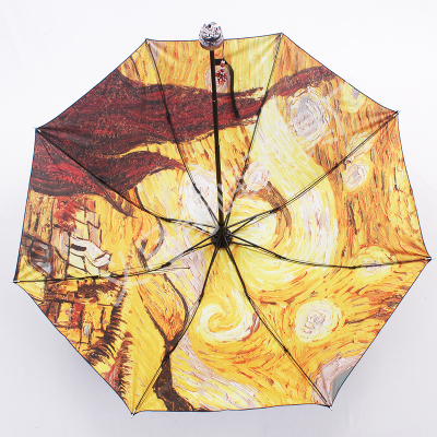 The Umbrella house black van gogh star series 3 sunshade Umbrella