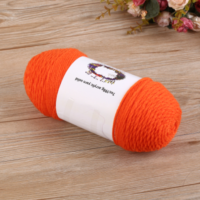 Manufacturer direct selling orange milk cotton crochet thread with coarse milk cotton thread.