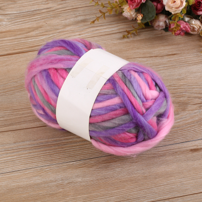 Manufacturer direct sale gradient rainbow line long line dye wool coat scarf wool.