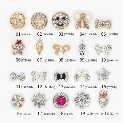 Nail-diamond jewelry: 57 gold and silver alloy Nail decoration products for brides