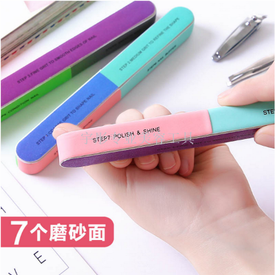 Hex Fingers Nail Nail File Polishing Grinding Striped Matte Bread