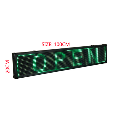 Display LED100X20CM green advertising screen factory direct