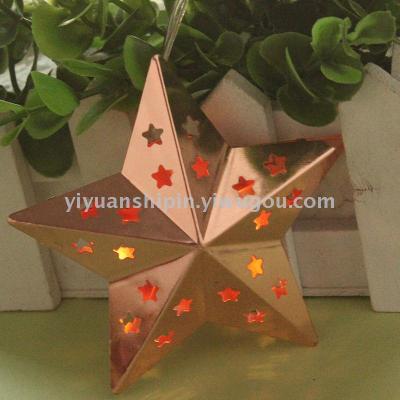 Christmas Hollow Stars Accessories Pendant Wholesale Festival Outdoor Lamp String Pendant Processing Customization Yiwu Manufacturer