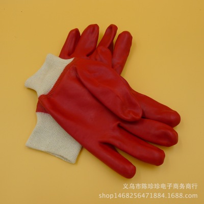 Manufacturer direct selling chemical machinery shipyard gloves with thick acid and alkali gloves PVC gloves, gloves