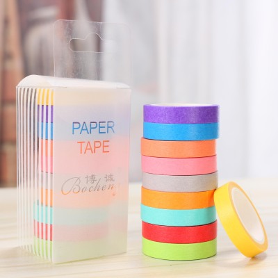 Cute Candy Color Rainbow Tape Tape and Paper Tape Color Sticker Can Write 10 Pack