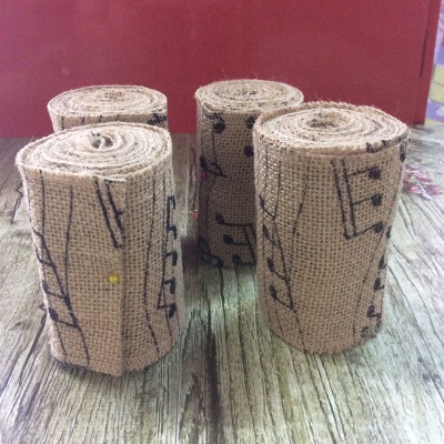 DIY hand notes printed linen rolls lace linen lace linen hemp rope