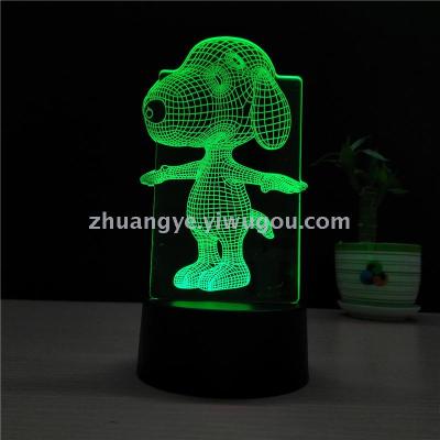 3D LED Table Lamps Desk Lamp Light Dining Room Bedroom Night Stand Living Glass Small fishes fish Unique 27