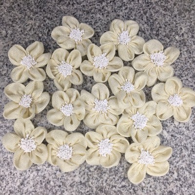 DIY natural linen flower accessories accessories shoes flower cap flower imitation small flowers 7cm