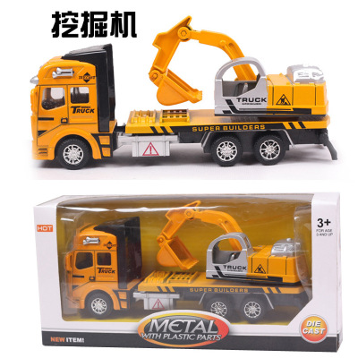 Children's return force alloy engineering car model 1:48 Children's return force alloy engineering car