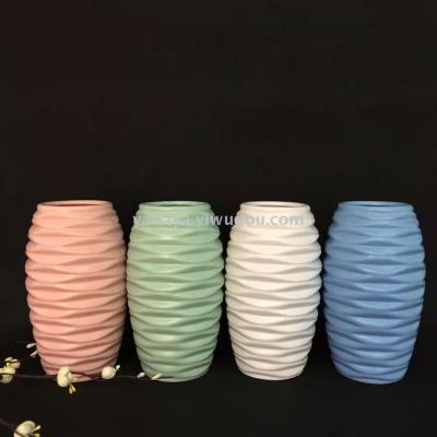 Hot style modern simple ceramic vase small and fresh decoration pieces of creative flower vase