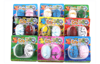 The most popular children's strange new creative toy trumpet Korea packaging 2 suction card mounted dinosaur egg toys