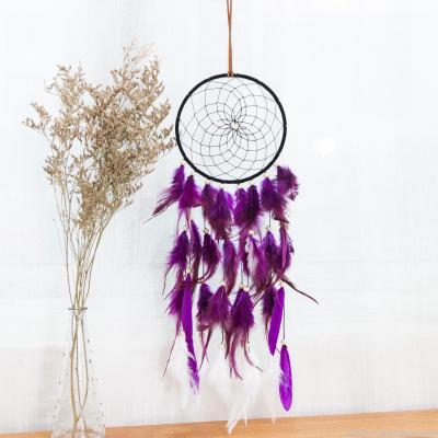 Indian Style Dream Catcher White Purple Color Feather Mix and Match Ornament Turquoise Hanging Ornament
