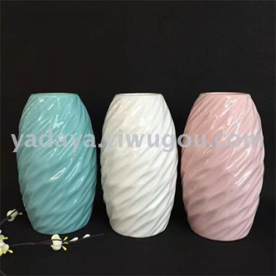 Small and fresh modern vase simple pottery and porcelain sitting room table set pieces flower arrangement